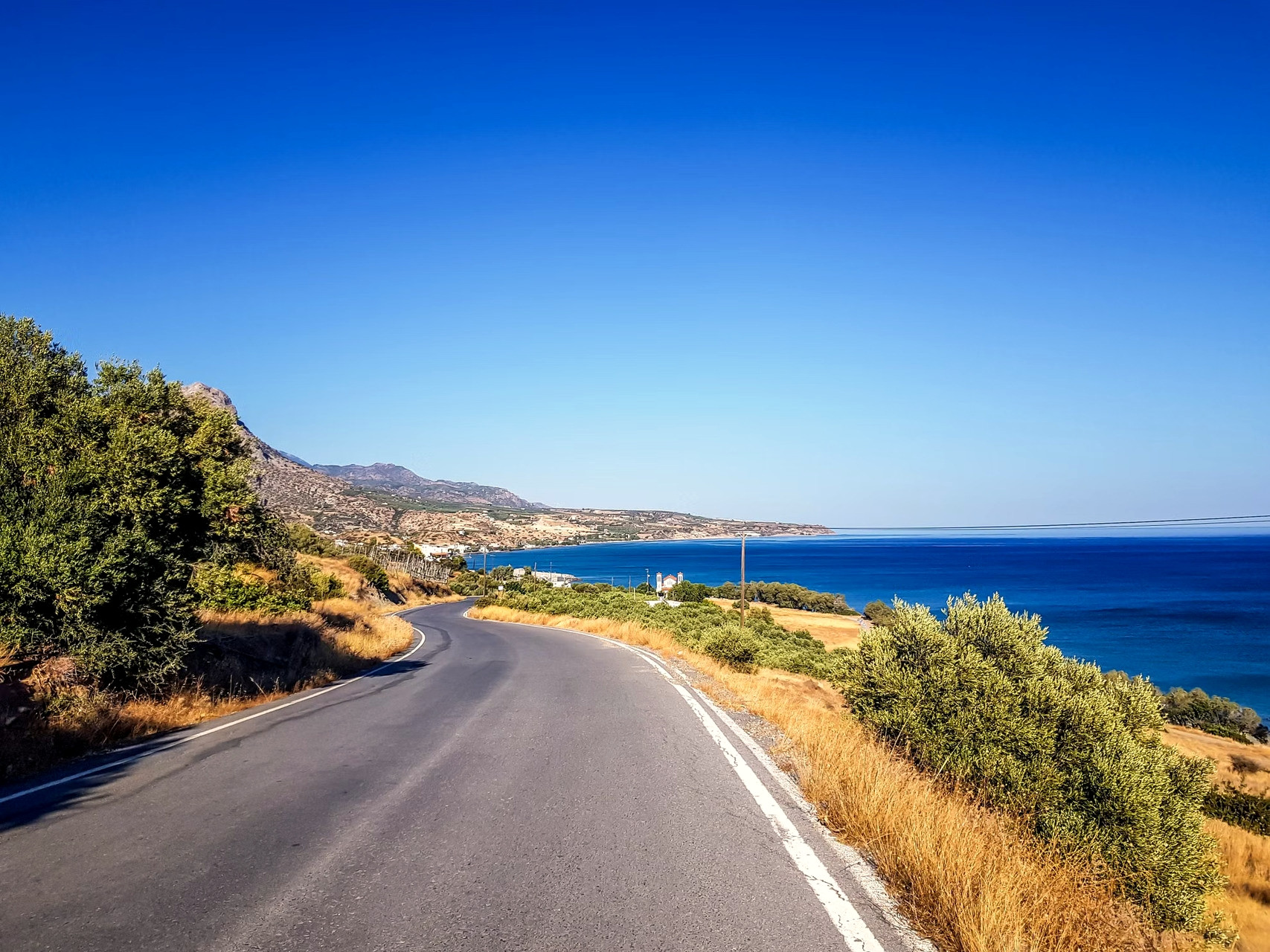 Strada costiera sul mare - Heraklion, Creta - Grecia