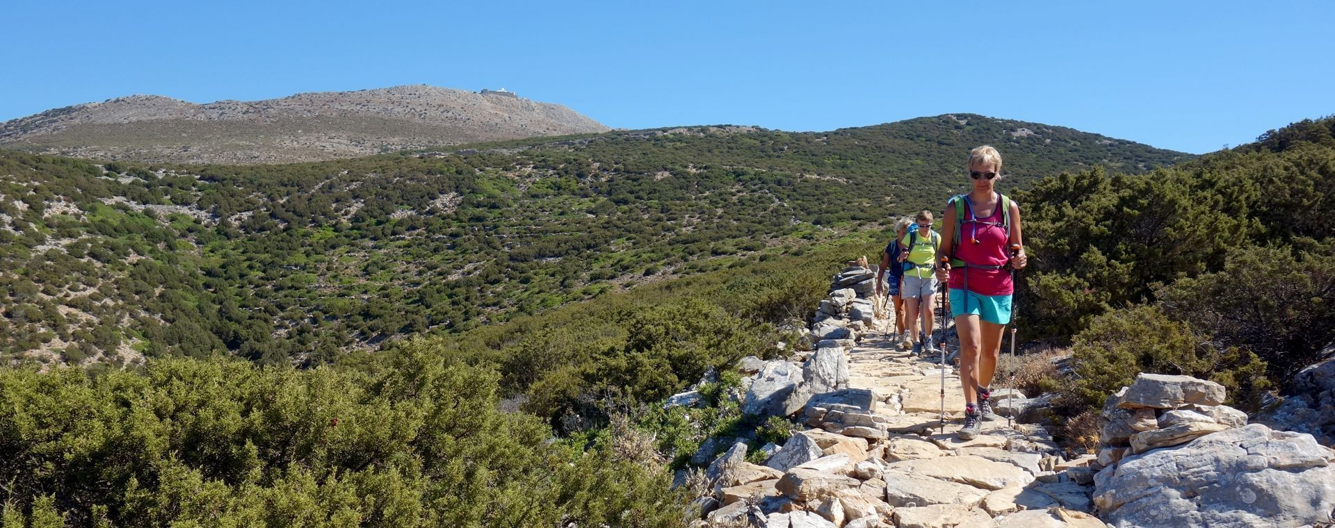 Randonneurs sur les hauteurs de Dubrovnik - Dalmatie - Croatie